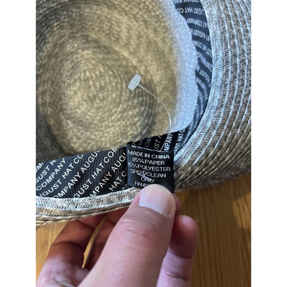 August Hat Company Hat Fedora Womens Medium Wide Brim Straw Summer Sun NEW - Picture 6 of 9